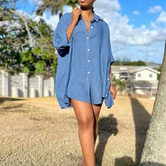 Made in Italy Puro Lino Linen oversized Tunic - Picture 4 of 10